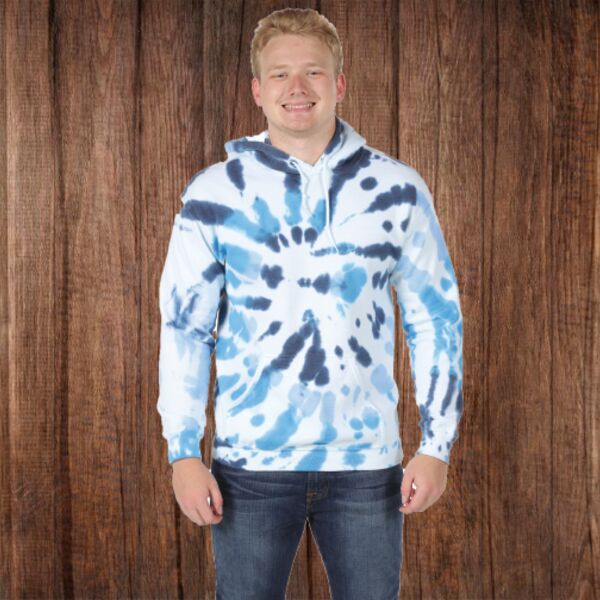 TD977 Adult Tie-Dyed Hooded Sweatshirt Thumbnail